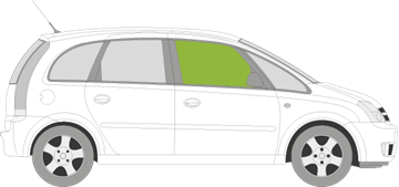 Afbeelding van Zijruit rechts Opel Meriva 