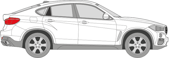 Afbeelding van Zijruit rechts BMW X6 (DONKERE RUIT)