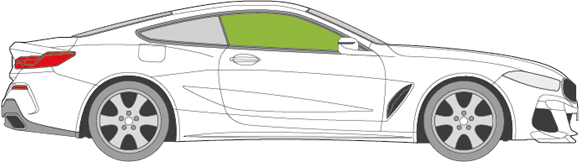 Afbeelding van Zijruit rechts BMW 8-serie