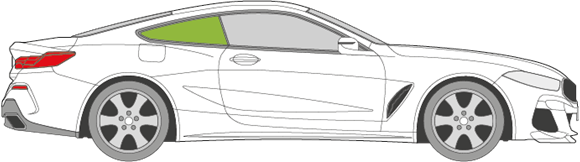 Afbeelding van Zijruit rechts BMW 8-serie