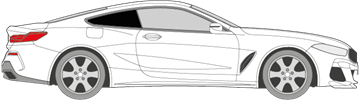 Afbeelding van Zijruit rechts BMW 8-serie (DONKERE RUIT)