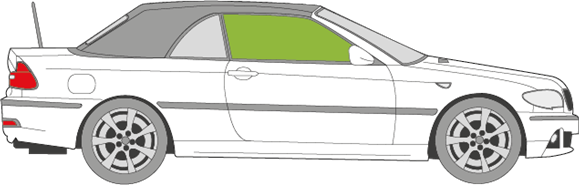 Afbeelding van Zijruit rechts BMW 3-serie cabrio