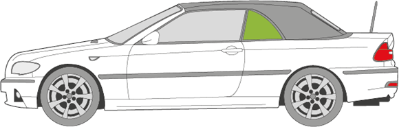 Afbeelding van Zijruit links BMW 3-serie cabrio