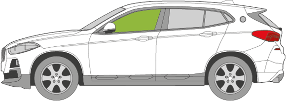 Afbeelding van Zijruit links BMW X2