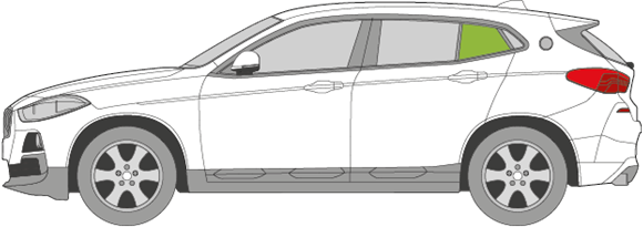 Afbeelding van Zijruit links BMW X2