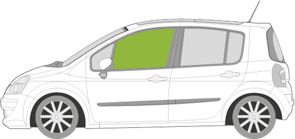 Afbeelding van Zijruit links Renault Modus 