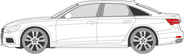 Afbeelding van Zijruit links Audi A6 sedan (DONKERE RUIT)