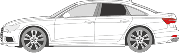 Afbeelding van Zijruit links Audi A6 sedan (DONKERE RUIT) 