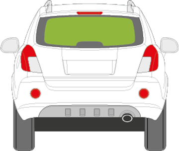 Afbeelding van Achterruit Chevrolet Captiva uitstelbaar (DONKERE RUIT)