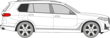 Afbeelding van Zijruit rechts BMW X7 (DONKERE RUIT)