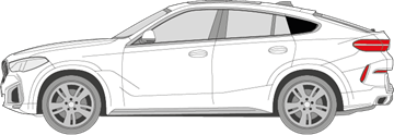 Afbeelding van Zijruit links BMW X6 (DONKERE RUIT)
