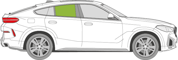 Afbeelding van Zijruit rechts BMW X6