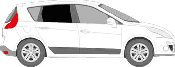 Afbeelding van Zijruit rechts Renault Mégane Scenic (DONKERE RUIT)