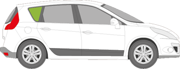 Afbeelding van Zijruit rechts Renault Mégane Scenic 