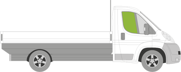 Afbeelding van Zijruit rechts Peugeot Boxer pick-up