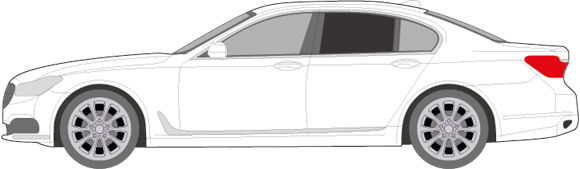 Afbeelding van Zijruit links BMW 7-serie (DONKERE RUIT)