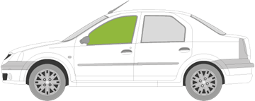 Afbeelding van Zijruit links Dacia Logan sedan