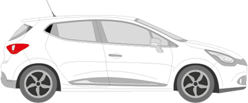 Afbeelding van Zijruit rechts Renault Clio 5 deurs (DONKERE RUIT)