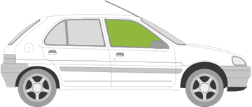 Afbeelding van Zijruit rechts Peugeot 106 5 deurs 