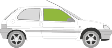 Afbeelding van Zijruit rechts Peugeot 106 3 deurs 