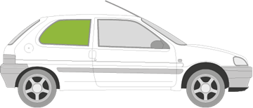 Afbeelding van Zijruit rechts Peugeot 106 3 deurs 