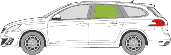 Afbeelding van Zijruit links Peugeot 308 SW