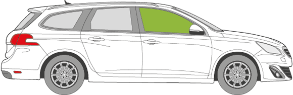 Afbeelding van Zijruit rechts Peugeot 308 SW