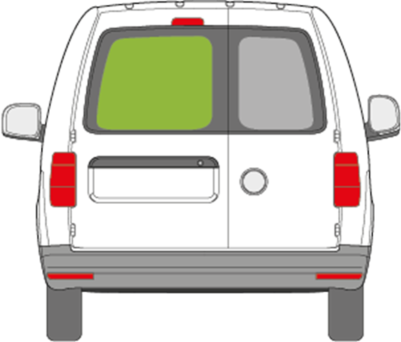 Afbeelding van Achterruit links Volkswagen Caddy met ontdooiing