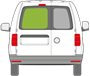 Afbeelding van Achterruit links Volkswagen Caddy zonder ontdooiing