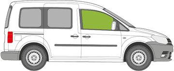Afbeelding van Zijruit rechts Volkswagen Caddy (elektrische bediening van de ruit)
