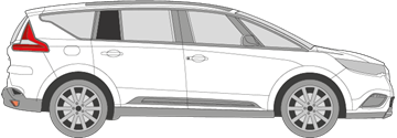 Afbeelding van Zijruit rechts Renault Espace (DONKERE RUIT)