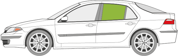 Afbeelding van Zijruit links Renault Laguna 5 deurs 