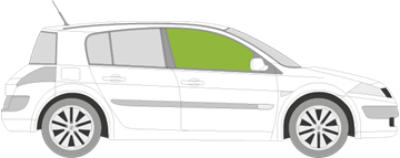 Afbeelding van Zijruit rechts Renault Mégane 5 deurs 