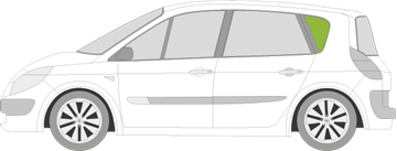Afbeelding van Zijruit links Renault Mégane Scenic