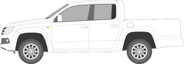 Afbeelding van Zijruit links Volkswagen Amarok 4 deurs pick-up (DONKERE RUIT)