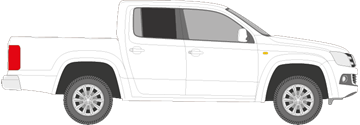 Afbeelding van Zijruit rechts Volkswagen Amarok 4 deurs pick-up (DONKERE RUIT)