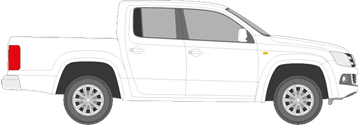 Afbeelding van Zijruit rechts Volkswagen Amarok 4 deurs pick-up (DONKERE RUIT)
