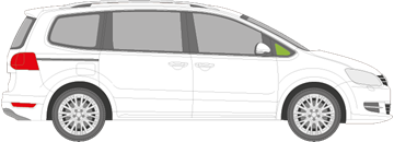 Afbeelding van Zijruit rechts Volkswagen Sharan (met chroom)