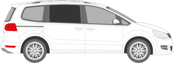 Afbeelding van Zijruit rechts Volkswagen Sharan (DONKERE RUIT)