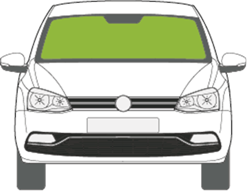 Afbeelding van Voorruit Volkswagen Polo 5 deurs 2010-2014 sensor
