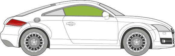 Afbeelding van Zijruit rechts Audi TT Coupé  