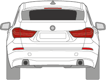Afbeelding van Achterruit BMW 5-serie GT (DONKERE RUIT)