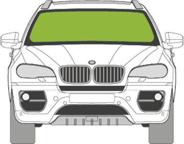 Afbeelding van Voorruit BMW X6 2011-2014 zonneband/sensor