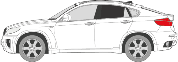 Afbeelding van Zijruit links BMW X6 (DONKERE RUIT)