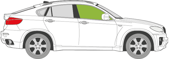 Afbeelding van Zijruit rechts BMW X6 