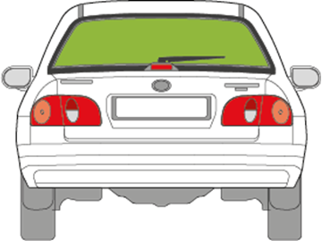 Afbeelding van Achterruit Toyota Corolla sedan