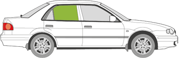 Afbeelding van Zijruit rechts Toyota Corolla sedan