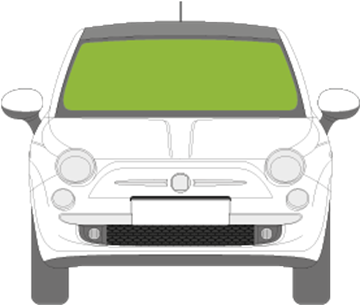 Afbeelding van Voorruit Fiat 500 Cabrio met zelfdim spiegel/sensor