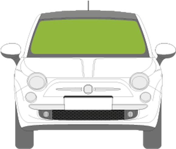Afbeelding van Voorruit Fiat 500 Cabrio met zelfdim spiegel/sensor