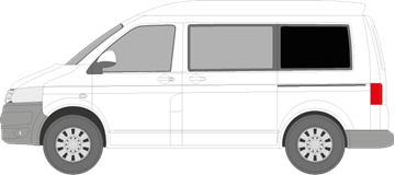 Afbeelding van Zijruit links Volkswagen Transporter Family schuifdeur (DONKERE RUIT)